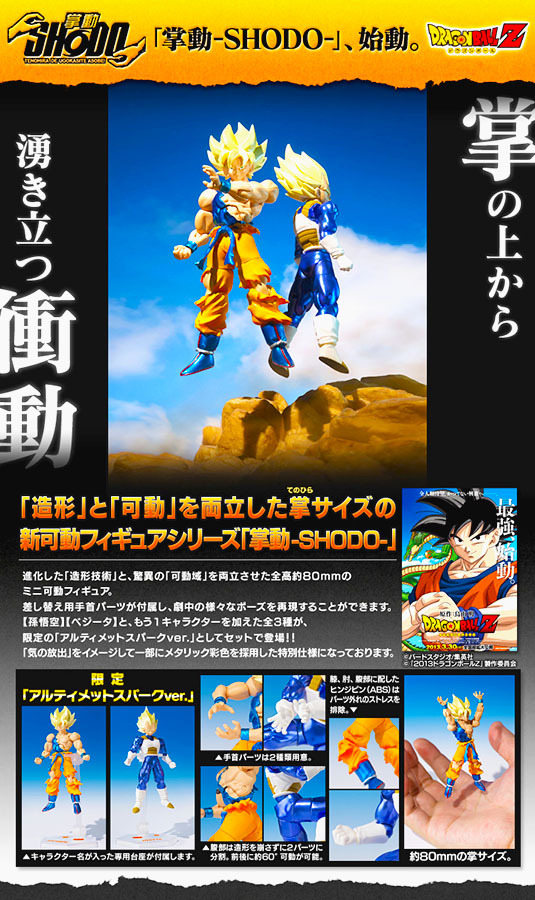 Palm Motion Shodo Dragon Ball Z Ultimate Spark Ver Collectiondx